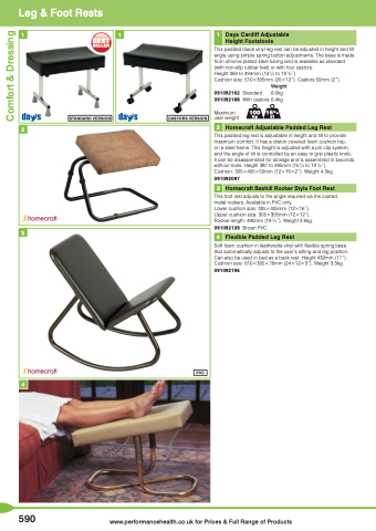 Online Product Catalog - Leg Supports - Product