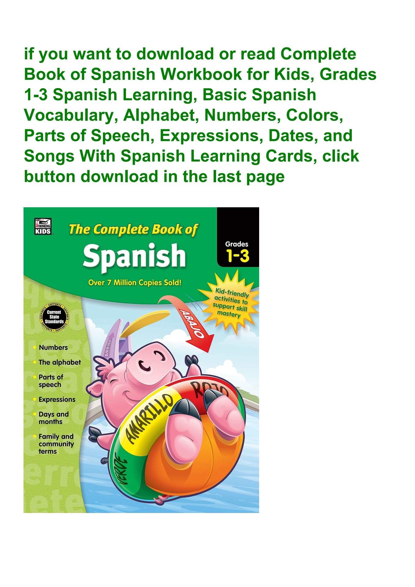 pdf [read] complete book of spanish workbook for kids grades 1-3 ...