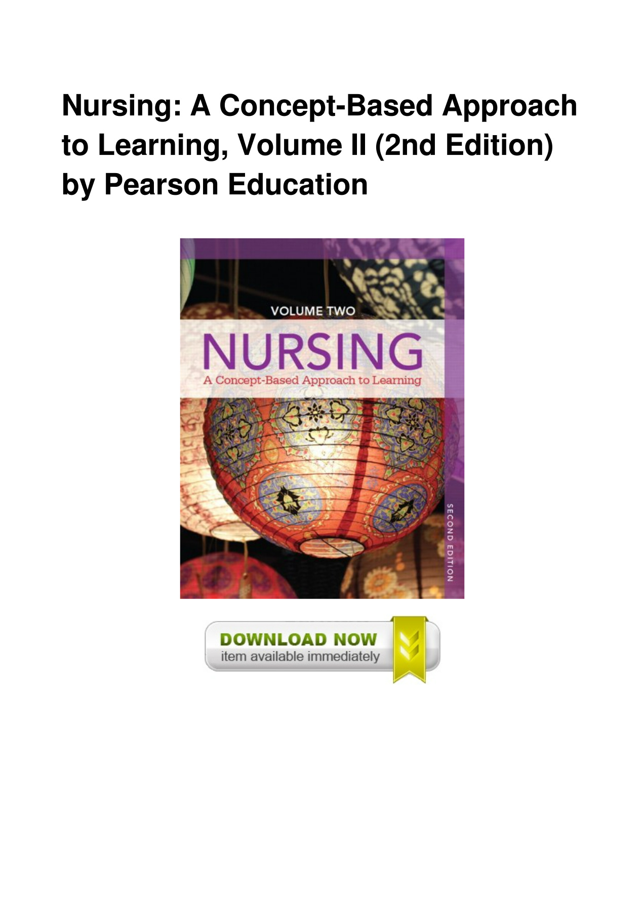Nursing: A Concept-Based Approach to Learning, Volume II (2nd Edition ...