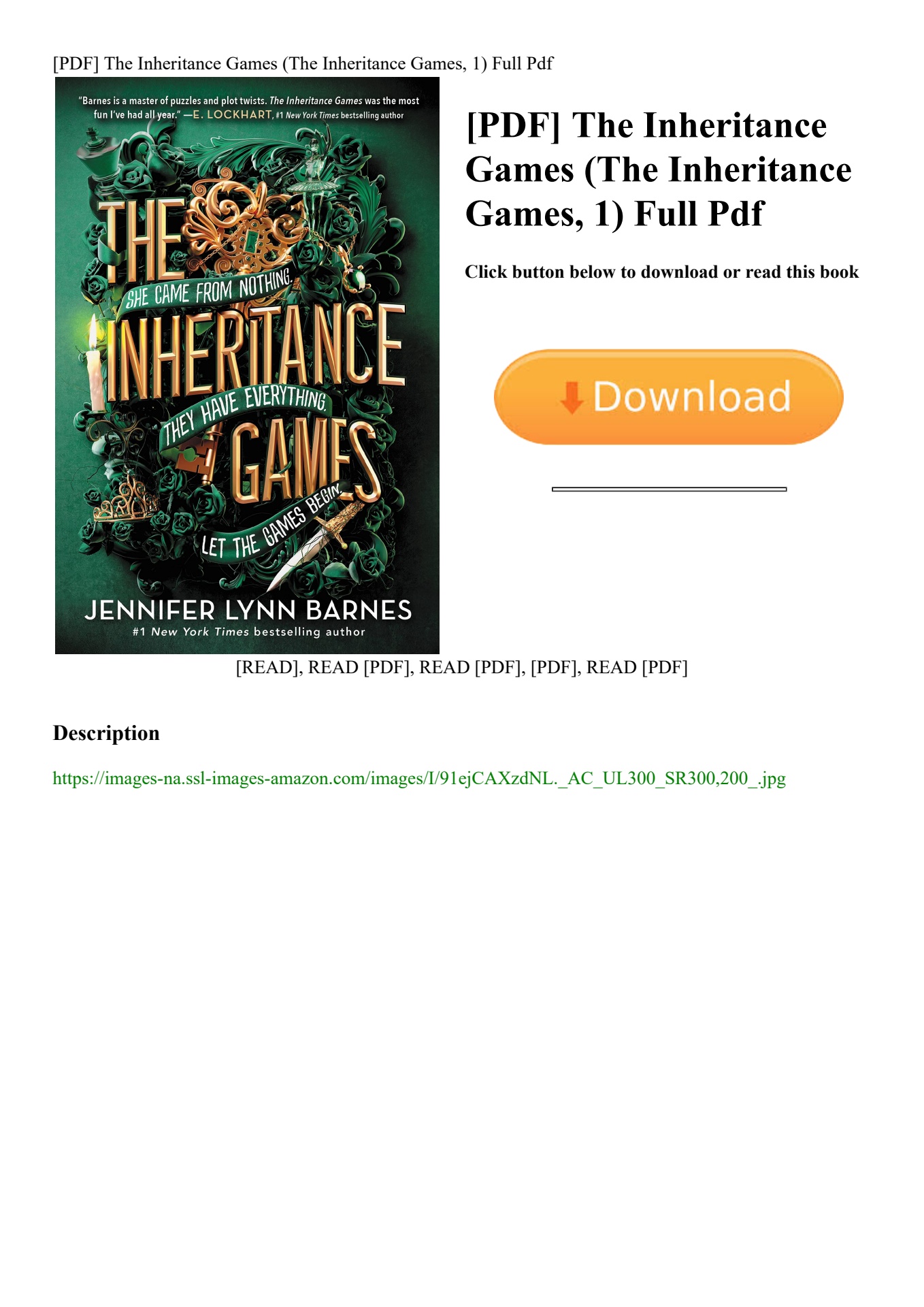 [pdf] the inheritance games (the inheritance games 1) full pdf