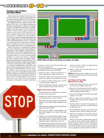 Pavement Markings, Georgia Drivers Manual