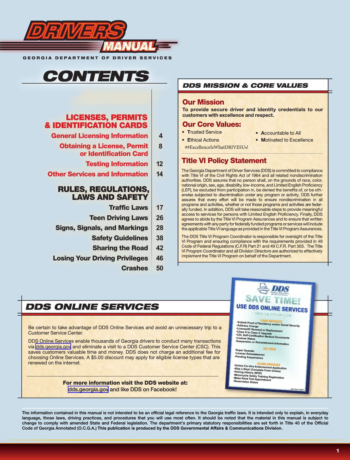 Georgia Driving Handbook.pdf Georgia Department of Driver Services Drivers Manual