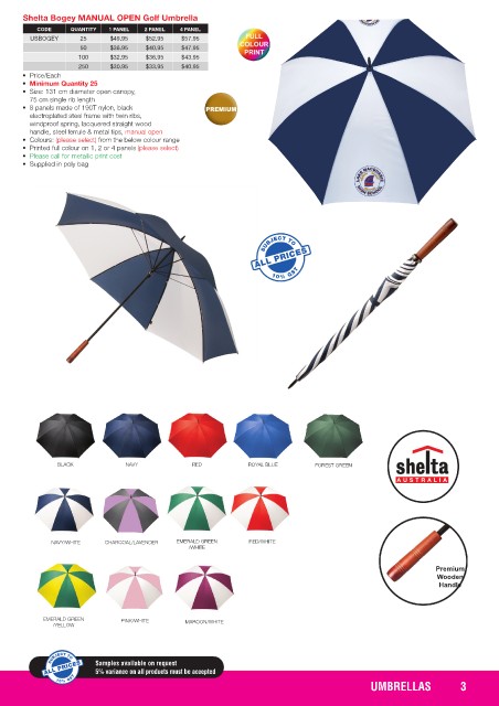 Page 3 - EDUQUIP Umbrellas Range