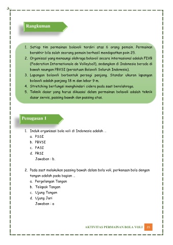 Organisasi Bola Voli Indonesia adalah..