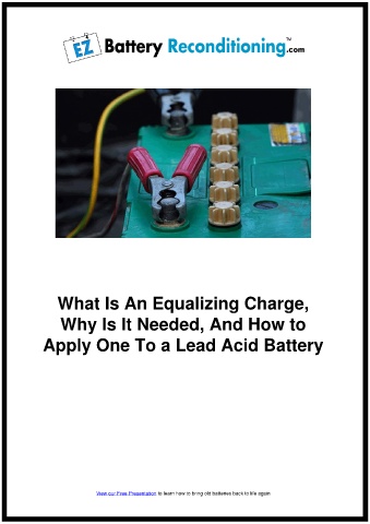 Hårdhed skole Sælger EZ Battery Reconditioning PDF Book Tom Ericson Download (Free Preview  Available)