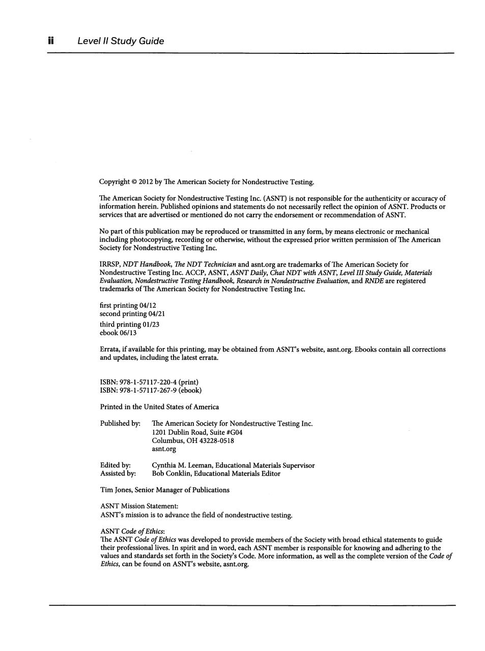 RT Level II Study Guide