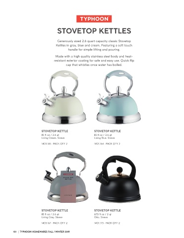 Otto Collection Stovetop Kettle - Cream, Typhoon