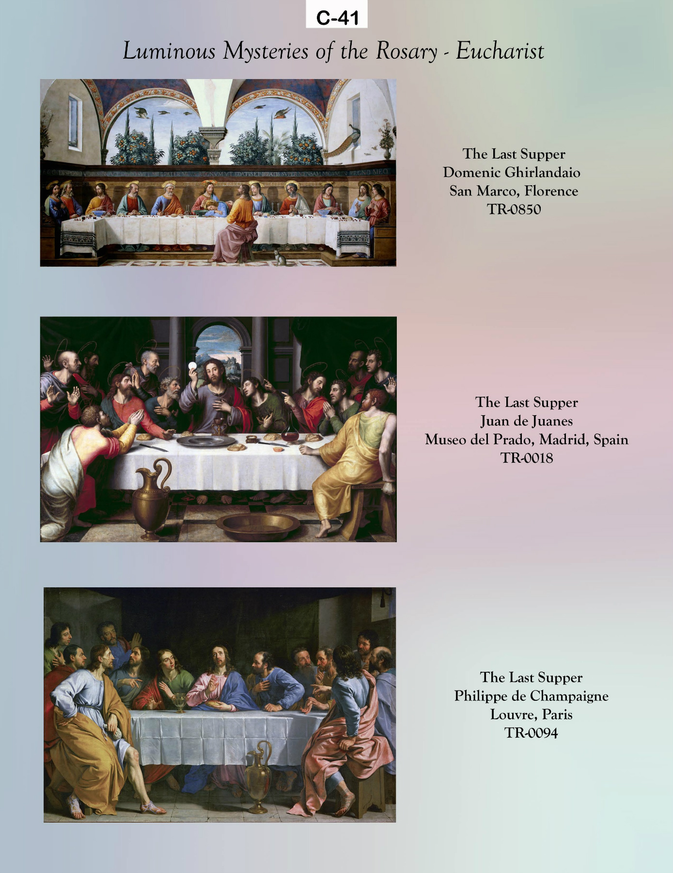 C-41 to C-49 Institution of Eucharist