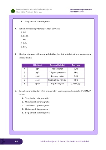 Page 77 UP 3 GEOMETRI MOLEKUL untuk guru