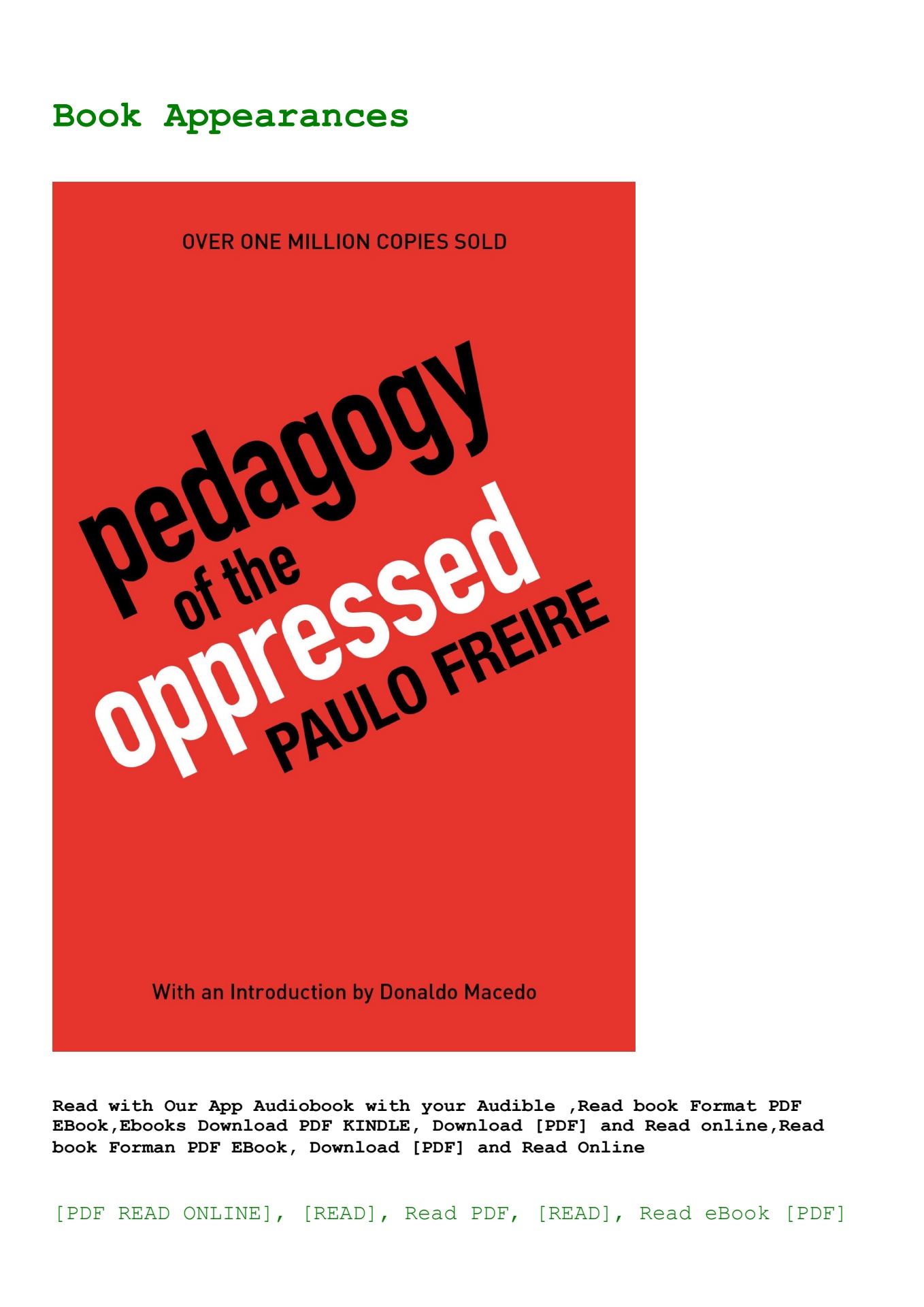 [ebook] read pdf pedagogy of the oppressed 30th anniversary edition [pdf]