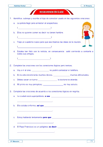 Los conectores lógicos worksheet