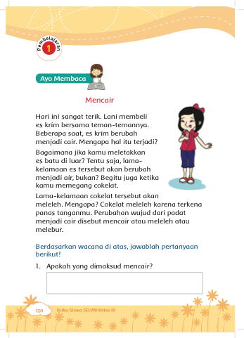 Buku Paket Kelas 3 Tema 3 benda di Sekitarku