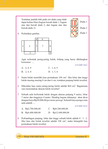 Buku Paket Kelas 8 Matematika Semester 2