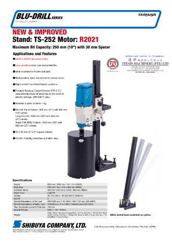 Page 1 - QR SHIBUYA TS-252 USER MANUAL