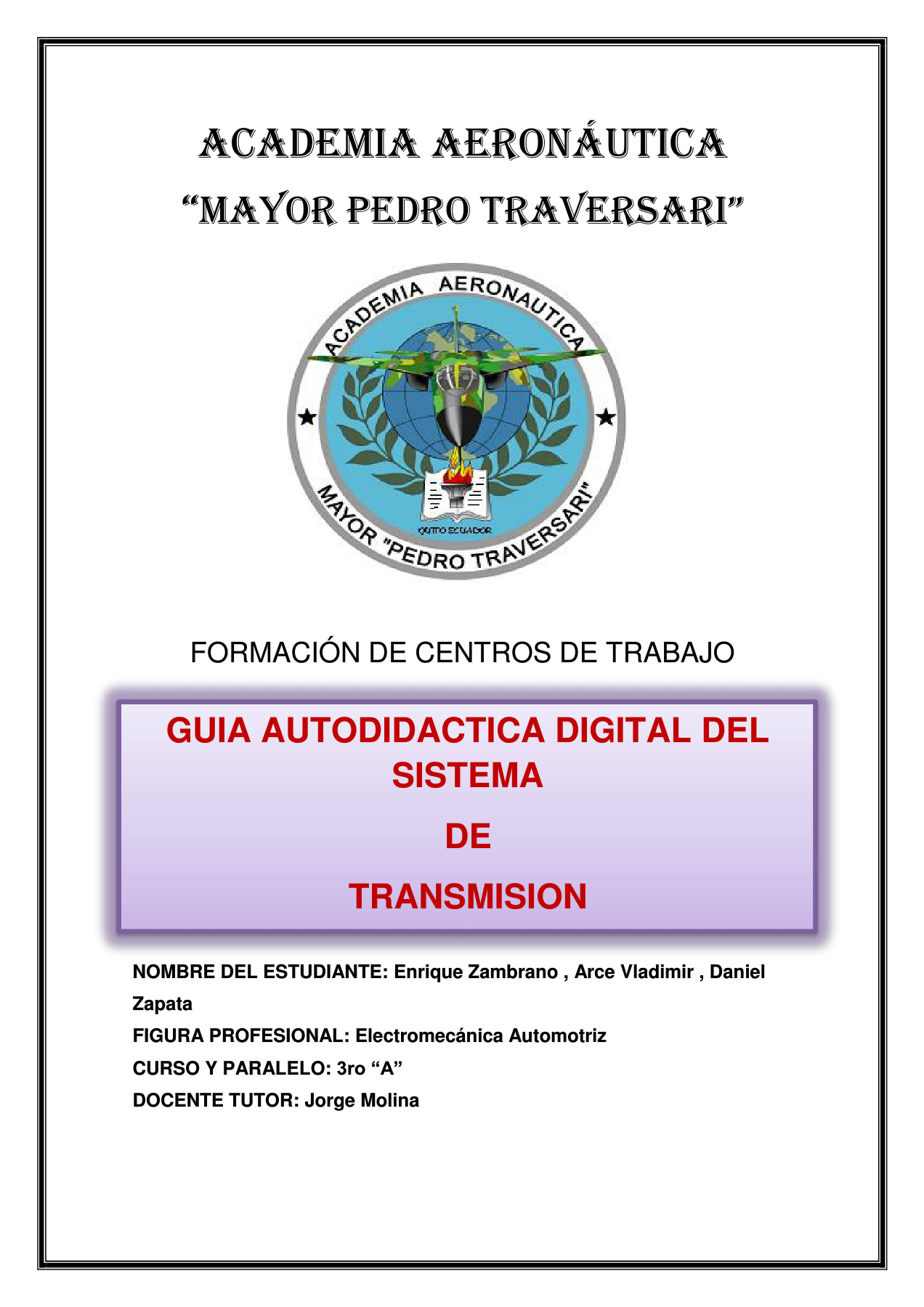 ACADEMIA AERON UTICA MAYOR PEDRO TRAVERSARI puotn Flip PDF en