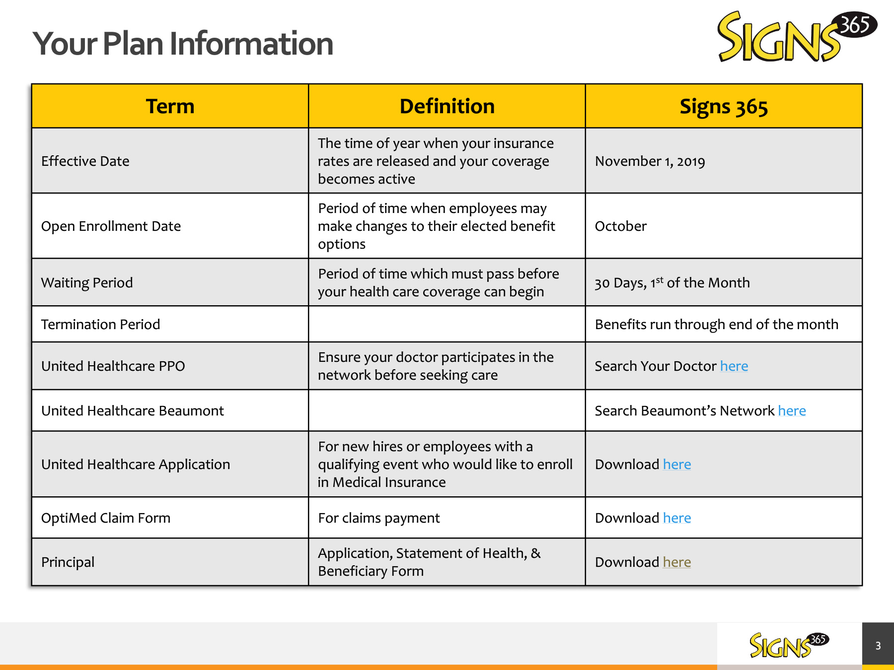 Signs 365 Benefits Booklet