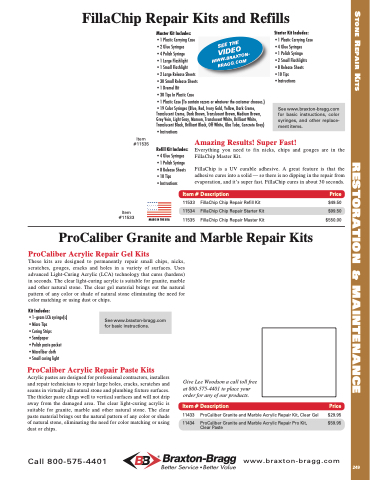ProCaliber Products White Plumbing Fixture Acrylic Repair Kit