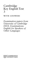 cambridge key english test 3 student's book with answers