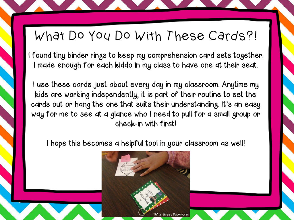 CheckforComprehensionCardsFREEBIE