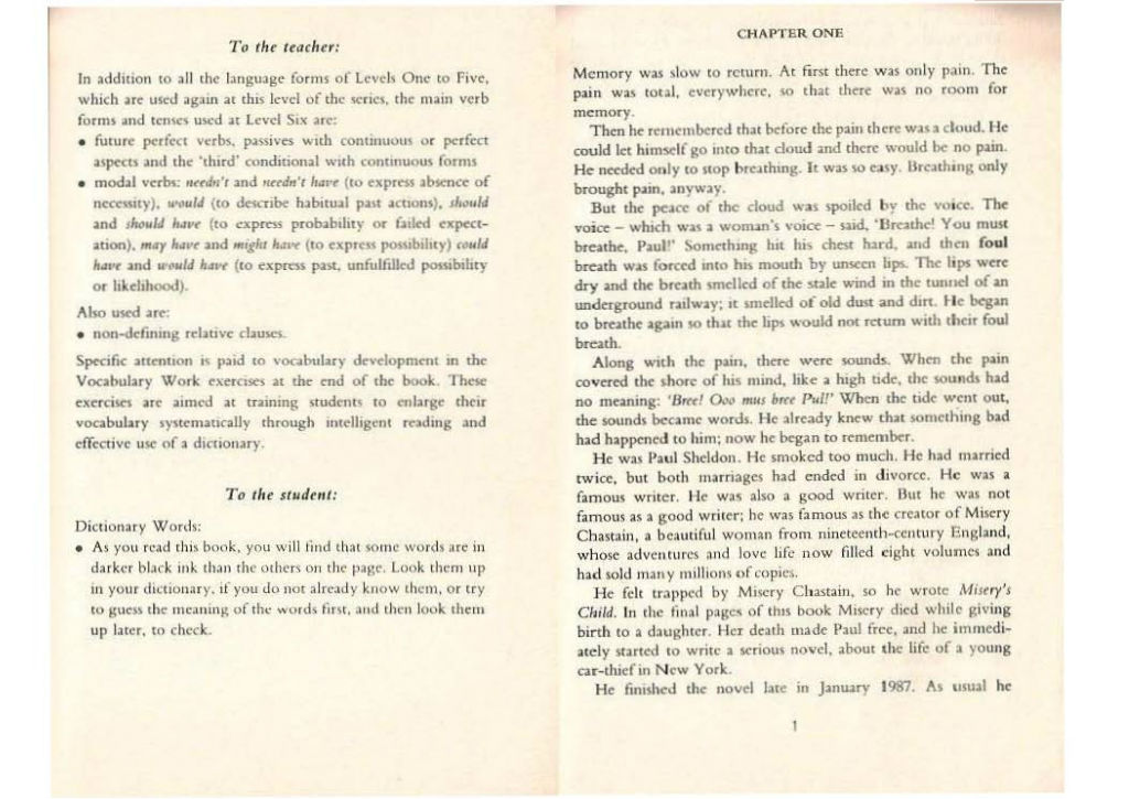 penguin readers -misery (stephen king) level 6 (by kurd