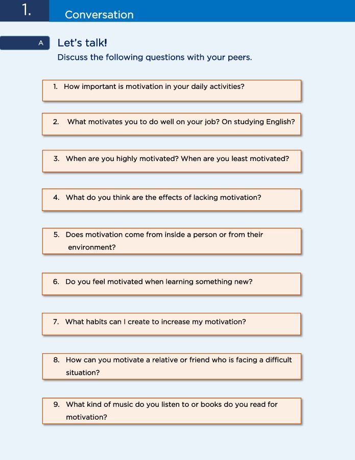 Conversation Task CONVERSATION ACTIVITY 1