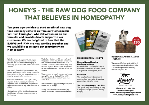 Honey's natural feeding handbook for dogs sale