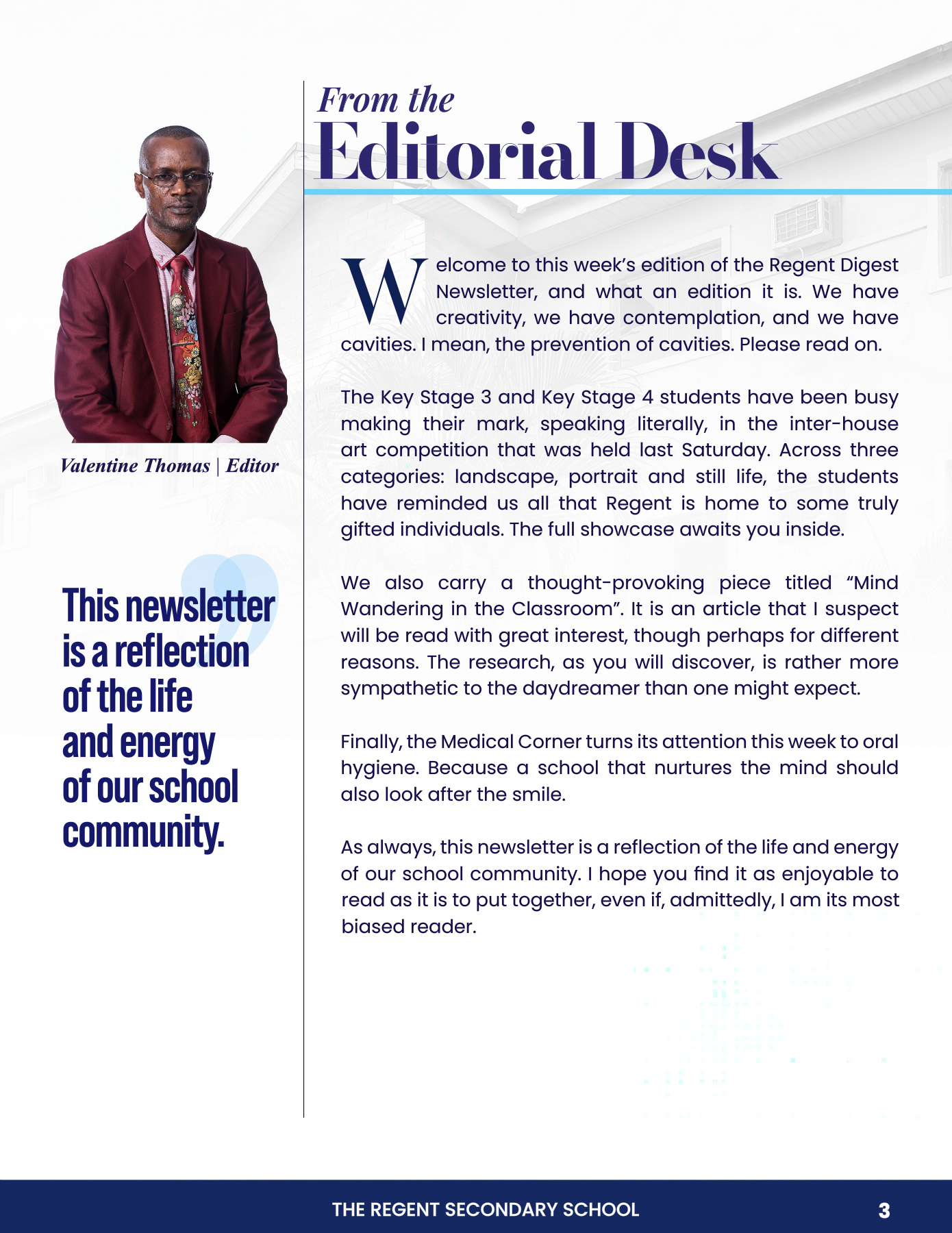 The Regent Digest Volume 14 Issue 34