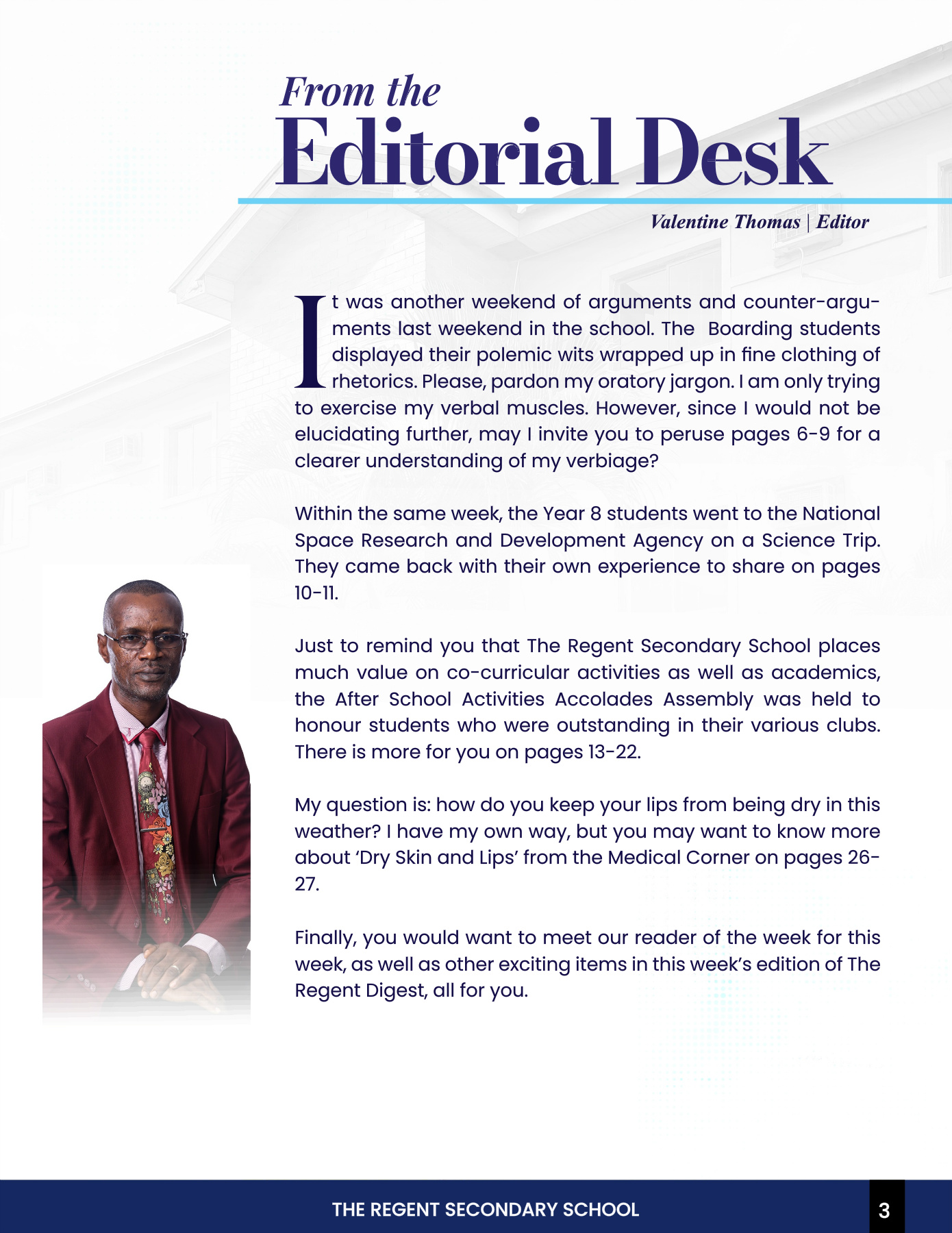 The Regent Digest Volume 13 Issue 25