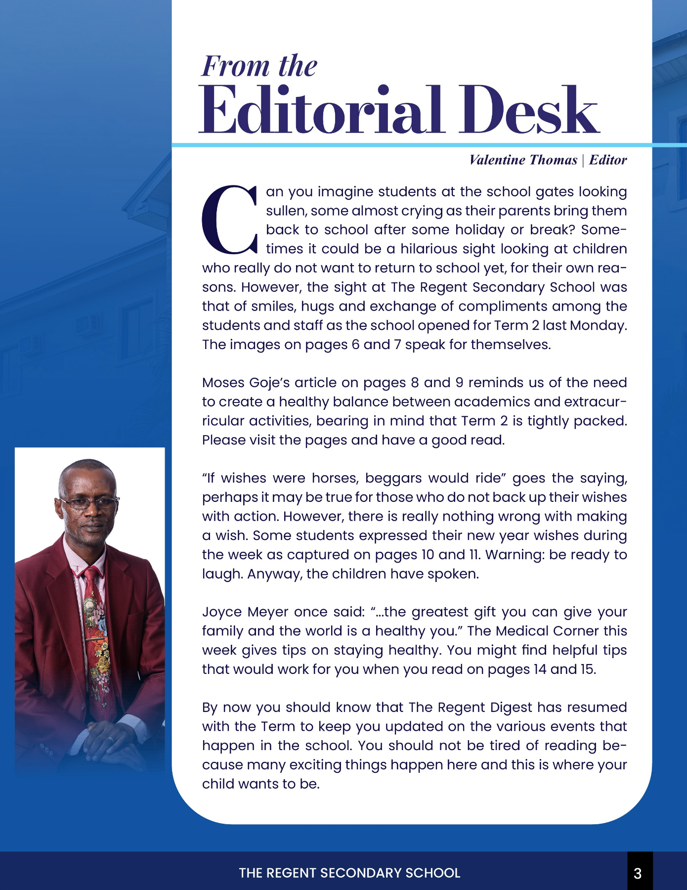 The Regent Digest Volume 13 Issue 18