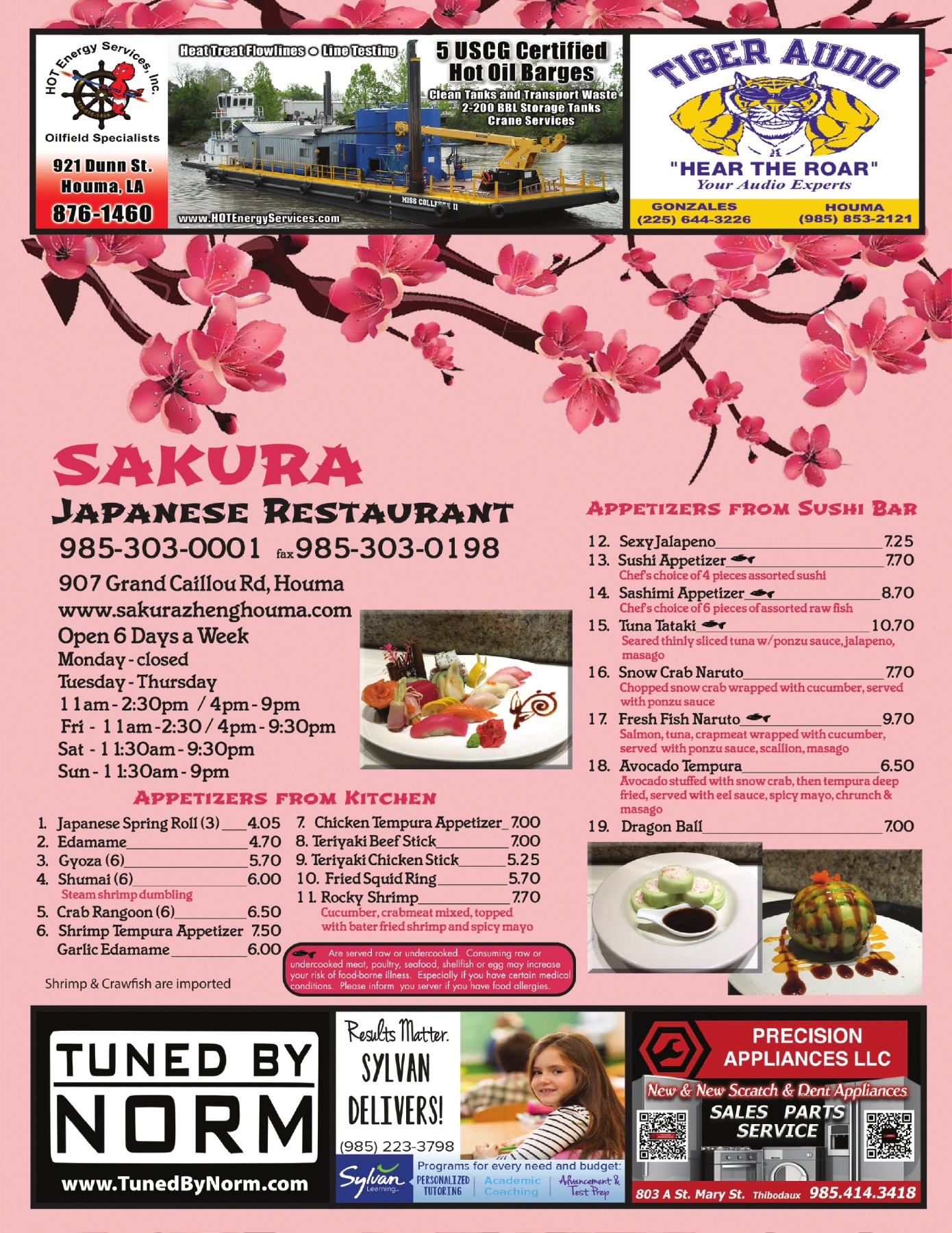 Sakura Menu flipbook