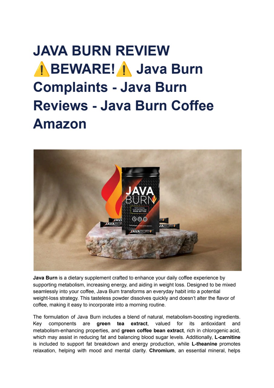 JAVA BURN REVIEW ⚠️BEWARE!⚠️ Java Burn Complaints - Java Burn Reviews ...