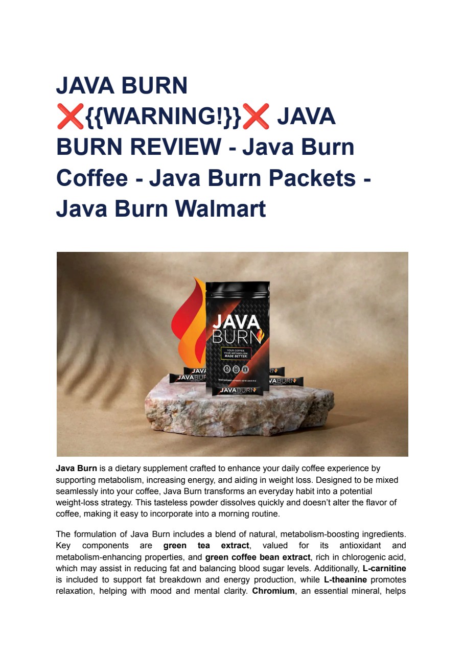 JAVA BURN {{WARNING!}} JAVA BURN REVIEW - Java Burn Coffee - Java Burn ...