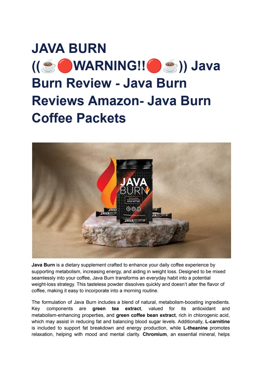 JAVA BURN ((☕🔴WARNING!!🔴☕)) Java Burn Review - Java Burn Reviews Amazon ...