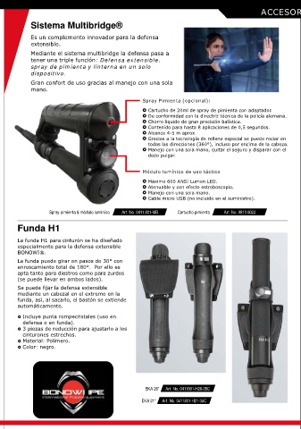 Rompe cristales para bastón extensible