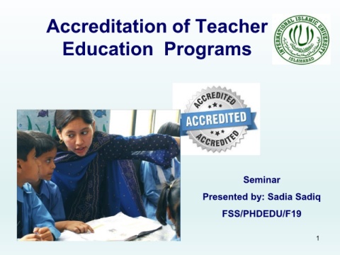 Program Accreditation, Teacher Education