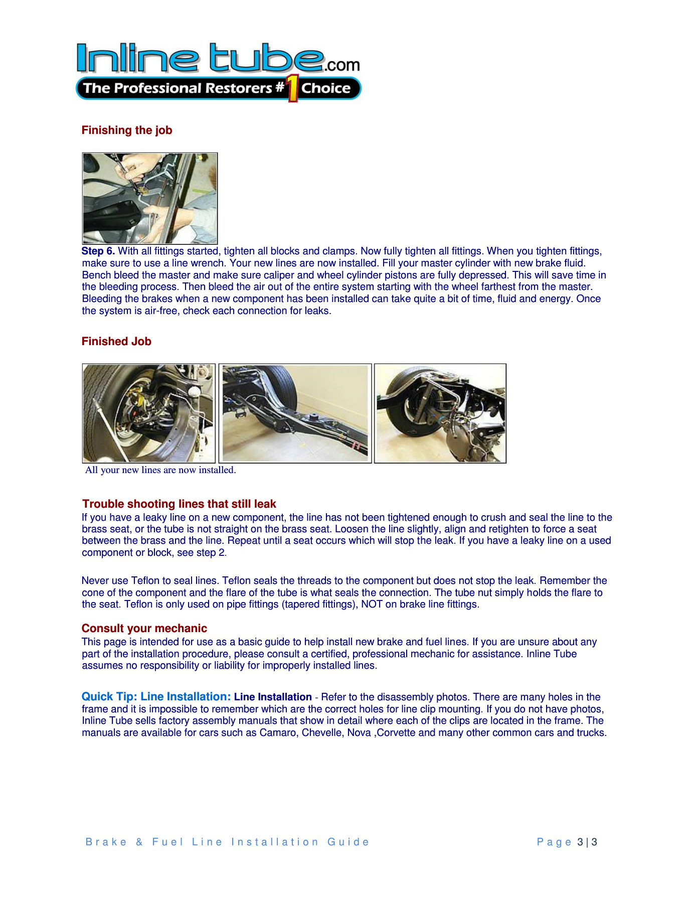 Brake Line Installation Guide
