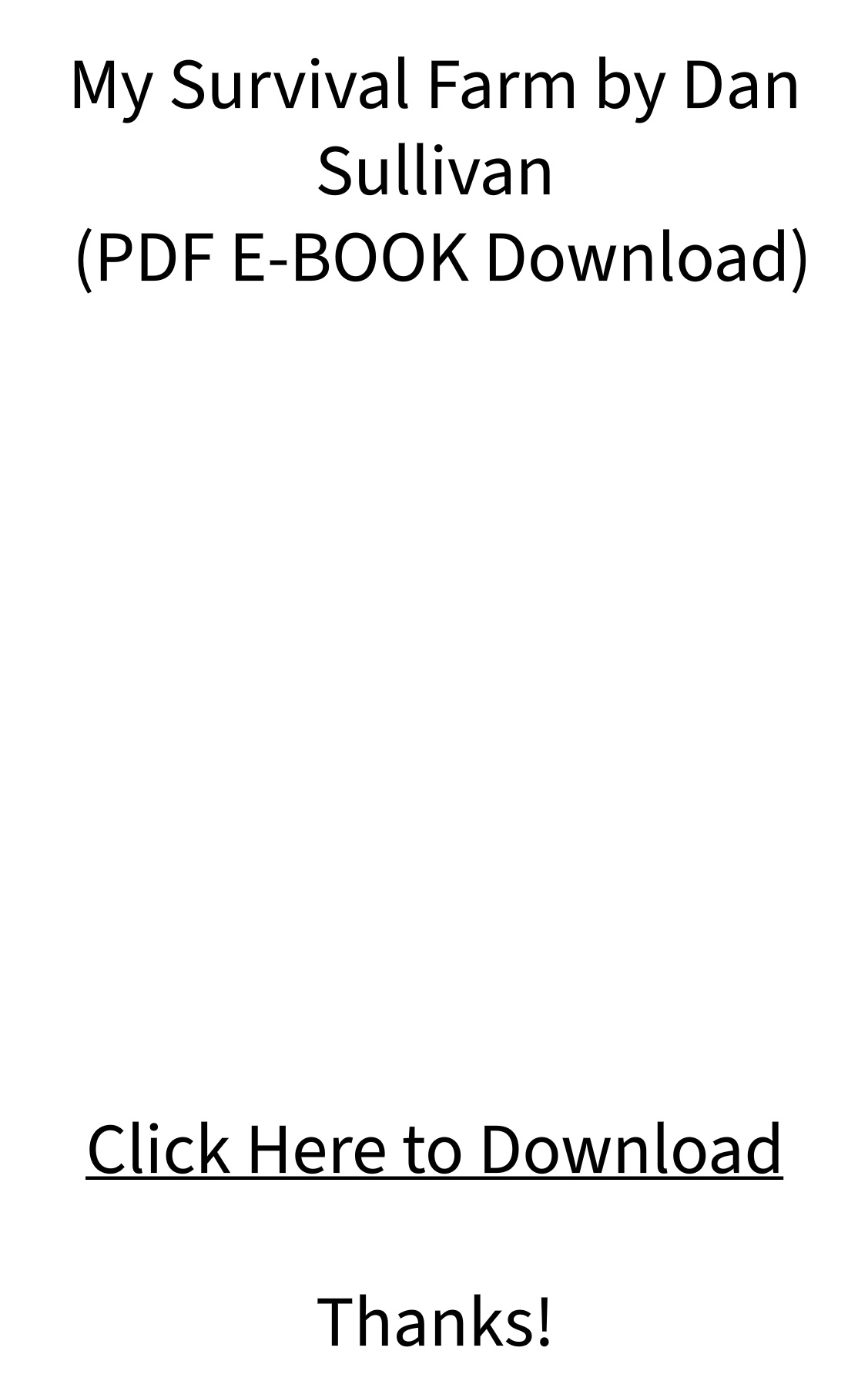PDF E-BOOK Download - My Survival Farm by Dan Sullivan