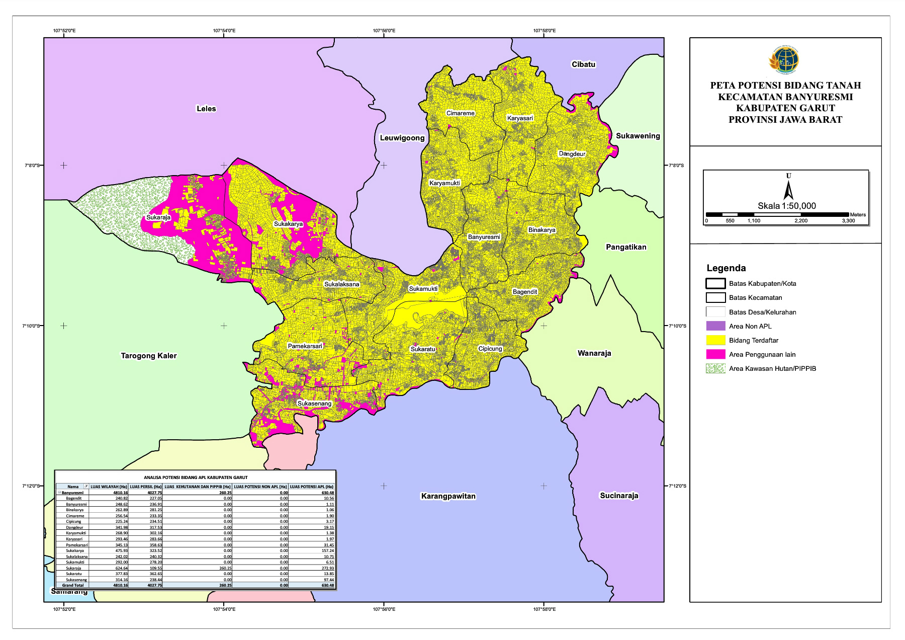Garut Map Album Peta APL Kabupaten Garut Provinsi Jawa Barat