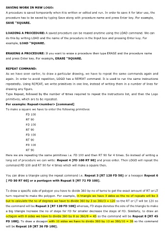 Use Logo Procedures to Solve a Shape Problem Differentiated Worksheet /