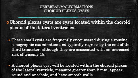choroid plexus cyst trisomy 18