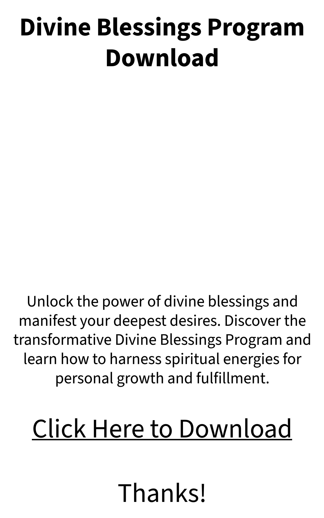 Sample Blessing Program Divine Blessings Program PDF Download PLUS Audio FREE DOC?