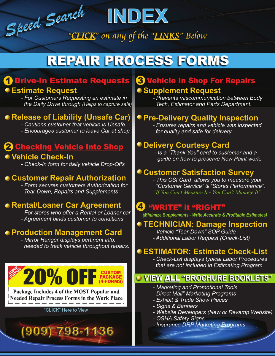 REPAIR PROCESS FORMS